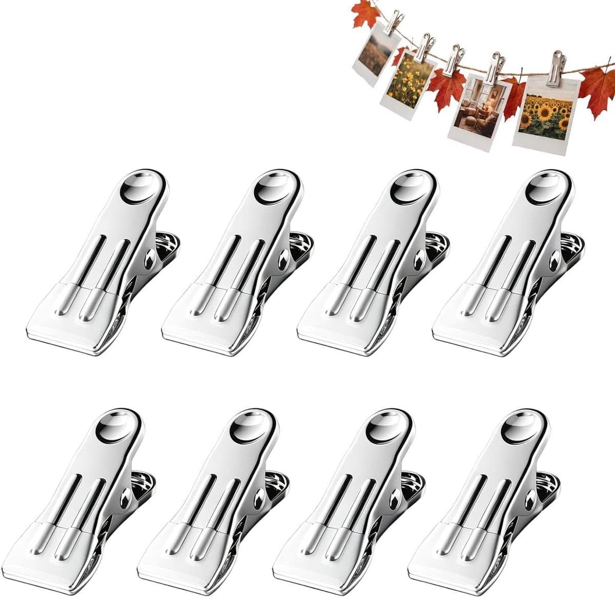 Kleding Pins - Wasknijpers Clips - Kleding Ophangen - Roestvrij Staal - 5.5 cm Lengte - Wit — afbeelding 1