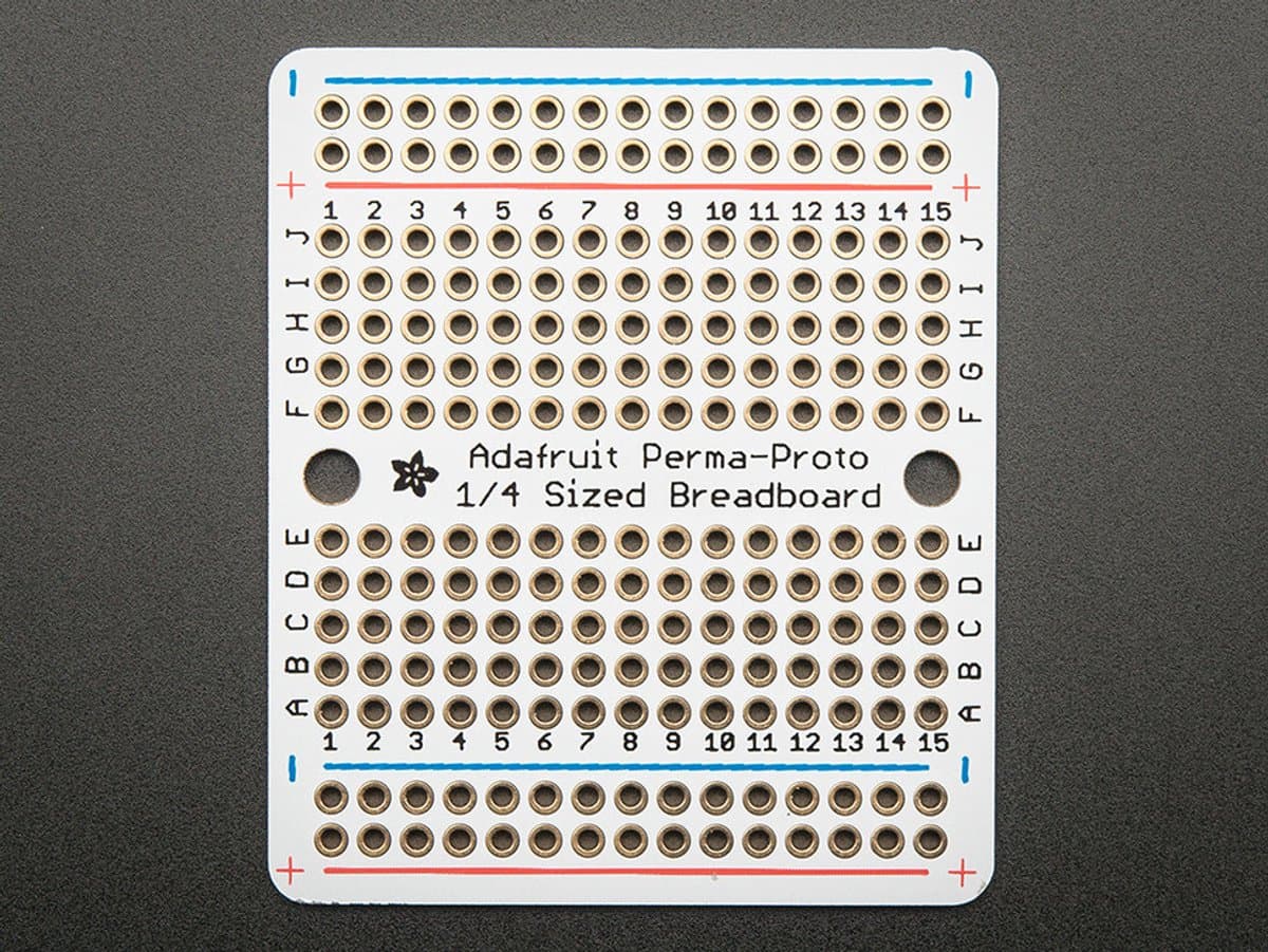 Prototyping board PermaProto quarter-sized breadboard PCB Adafruit 1608 — afbeelding 1