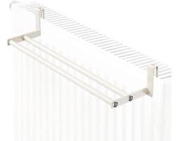 Wandrek Droogrek - Waslijn - Ruimtebesparend - Boren Niet Nodig - 48 cm - Mat Zwart