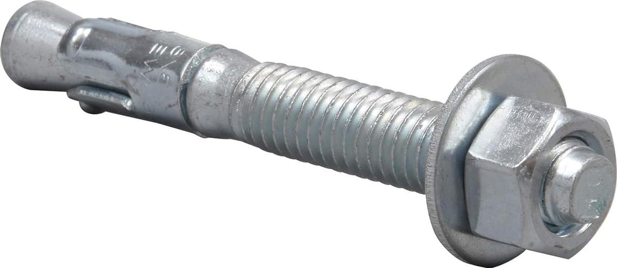 Wiganker Set - Bevestigingsanker - Stabiele Verankering - Gebruik in Beton - 3/8" x 3" 25 Stuks - Zilver — afbeelding 1
