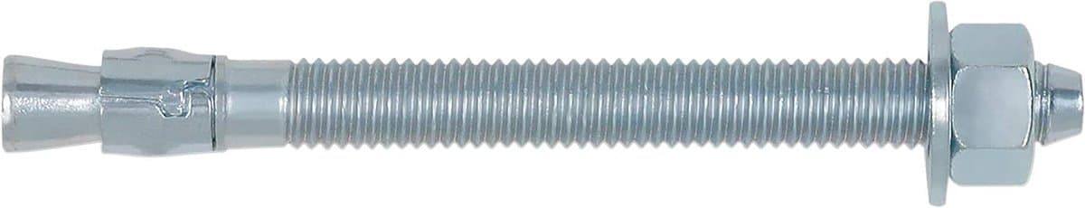 Wiganker - Doorsteekanker Betonanker - Muren Bevestigen - Torsie gecontroleerd - 1/2 X 3-3/4 Inch - Zink — afbeelding 1
