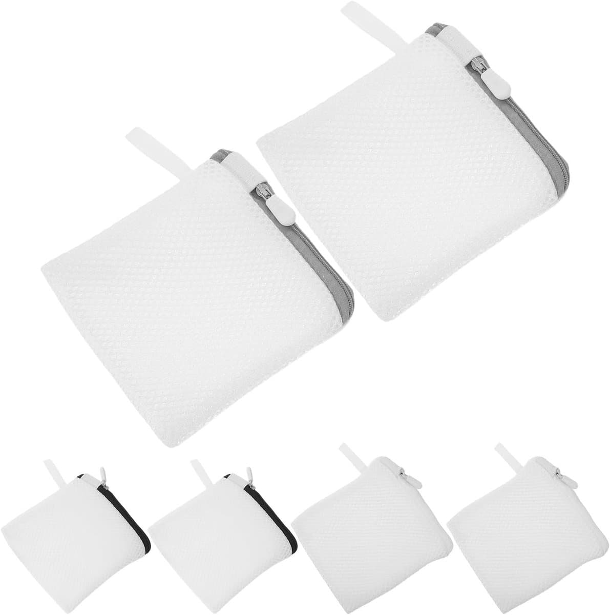 Netjes waszakje, set van 6 kleine antiaanbakzakjes voor wasmiddel en wasverzachtercapsules, inclusief beschermend zakje, ideaal voor het organiseren van delicate kledingstukken. — afbeelding 1
