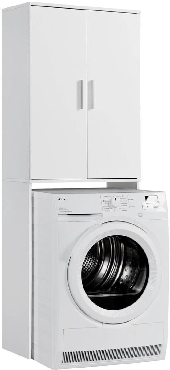mokebo wasmachine kast 'Der Saubermann' opbouw voor wasmachine in wit — afbeelding 1