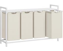 Wassorteerder 4 Vakken - Wasmand - 160L - Wit