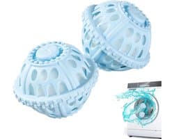 2-packWasmachine wasbal - niet-wasmiddelen wasballen voor droger | Geurverwijderaar, huishoudelijke schoonmaakbenodigdheden voor thuis, reizen, wasserette, studenten — afbeelding 1