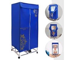 Draagbare Elektrische Droger - Droger - Reisdroger - Draagbare droger voor appartementen - Elektrische kleding drogen - 220V - Blauw