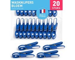 Kleurige wasknijpers zonder afdruk - set van 20 - robuuste clips met zachte grip