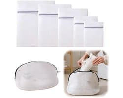 Wasnet Set van 9 Stuks - Herbruikbare Waszakken voor Kleding, Schoenen en Sneakers, Mesh en Drievoudige Dikte