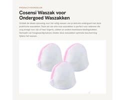 Dailygoods- Waszak met rits - Waszak voor ondergoed - Waszak voor sokken - Waszakken groot - Set van 3 - Roze katoen