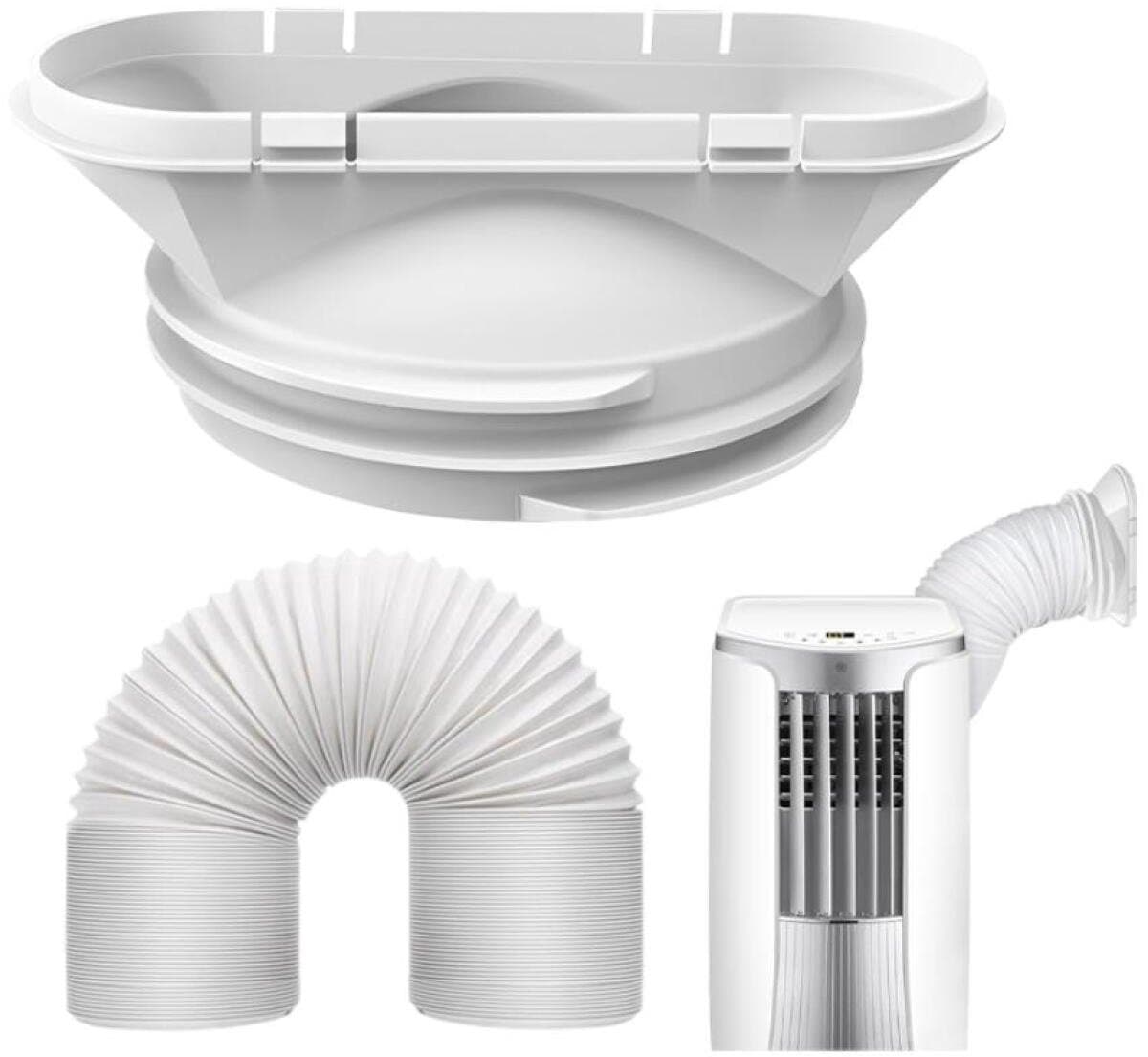 Koppelstuk Mobiele Airco Afvoerslang Met Airco slang 150Cm - Voor Ø13-15cm Afvoerslang Airco Slang - Airco Slang Koppeling - Airconditioning Slangkoppelin - Interface Afvoerslang - Universele Afvoerslangadapter Voor Ventilatie En Koelsystemen — afbeelding 1