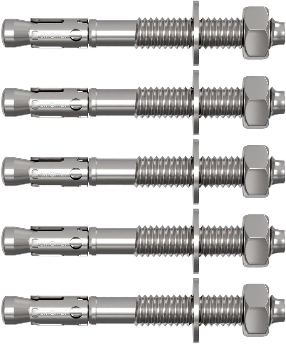 Zwaarlastanker M8 - Metaalanker Boutanker - Bevestigen in Beton - Doorsteekmontage - 75mm Lengte - Verzinkt — afbeelding 1