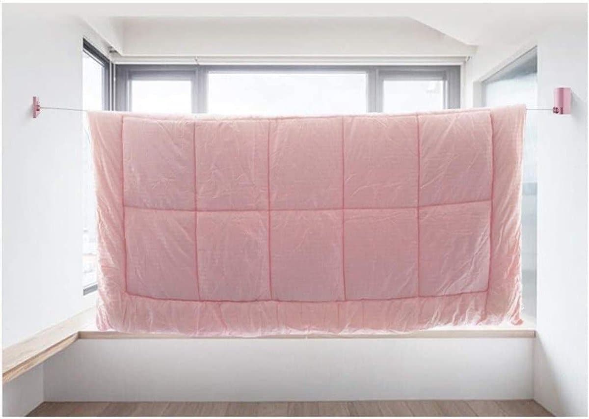 Waslijn - Droogrek - Buiten drogen - Ruimtebesparend ontwerp - 12 meter - Goud — afbeelding 1