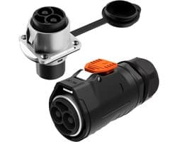 2-polige 100Amp-aansluiting voor trollingmotor, 2-polig 12/24/36/48V waterdicht IP67-connector voor 4/6 AWG-draad compatibel met bootvoeding