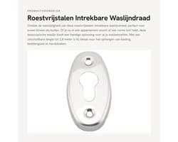 Dailygoods- Waslijn Uittrekbaar Tot 2,8 M - Wanddroogrek - Intrekbare Waslijndraad - Telescopische Waslijn - Ruimtebesparend Ontwerp - Eenvoudig Te Installeren - Kledinglijn
