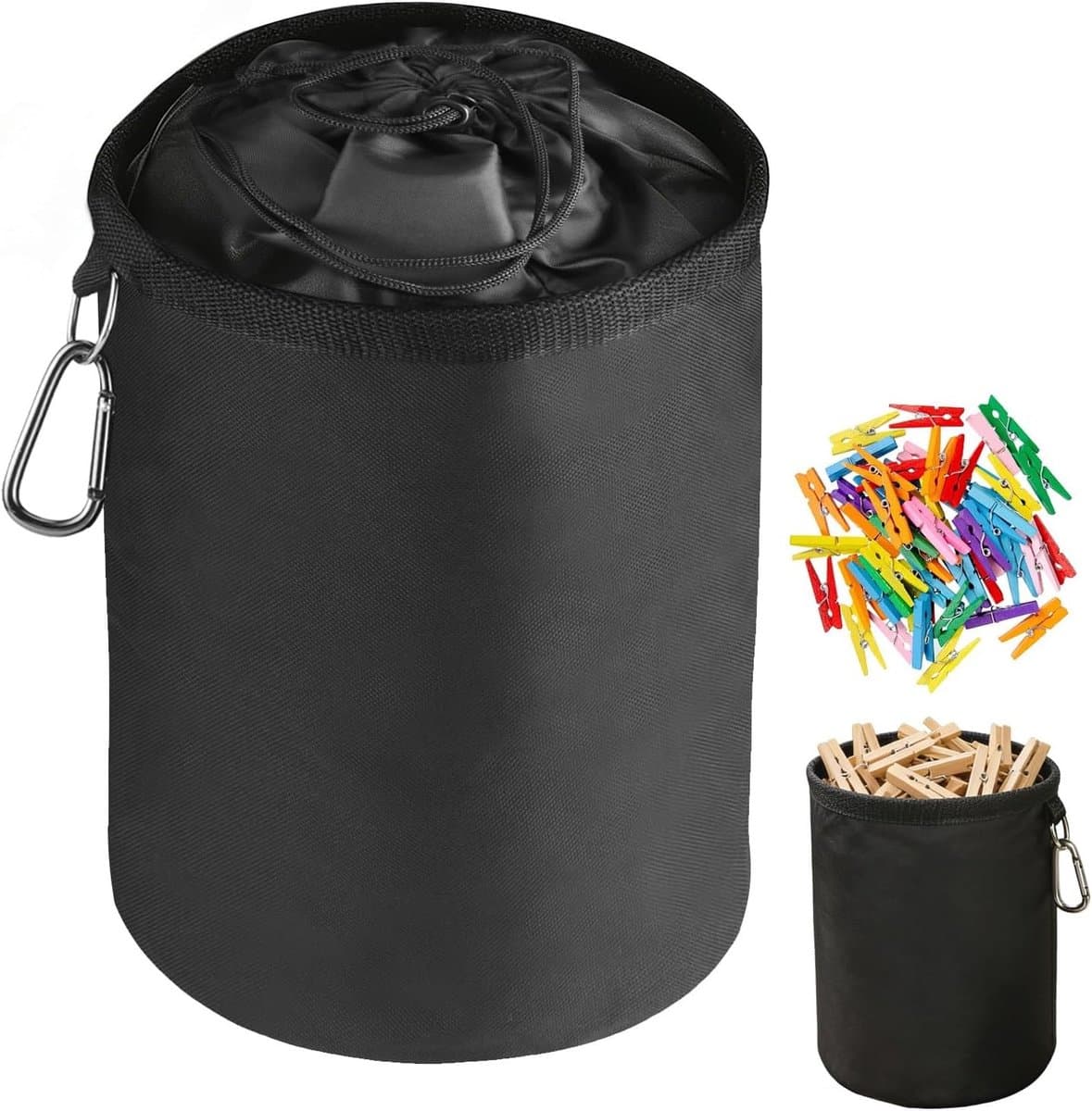 Wasknijperzak - Grijs - 28 x 20 cm - Waterdichte Organizer van Oxford 600D - Voor Binnen en Buiten — afbeelding 1