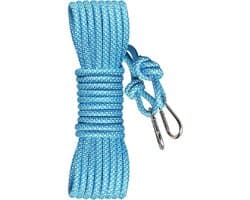 Waslijn Touw - Drooglijn Buiten - Kleding Drogen - Sterk Polyester Materiaal - 6mm Dik 5 Meter - Blauw