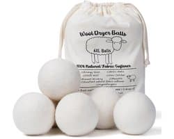 Drogerballen - Wasbollen - Wasdroger ballen - Energiebesparend - Herbruikbare Wollen drogerballen - Dryerballs - Wasballen - 6 stuks