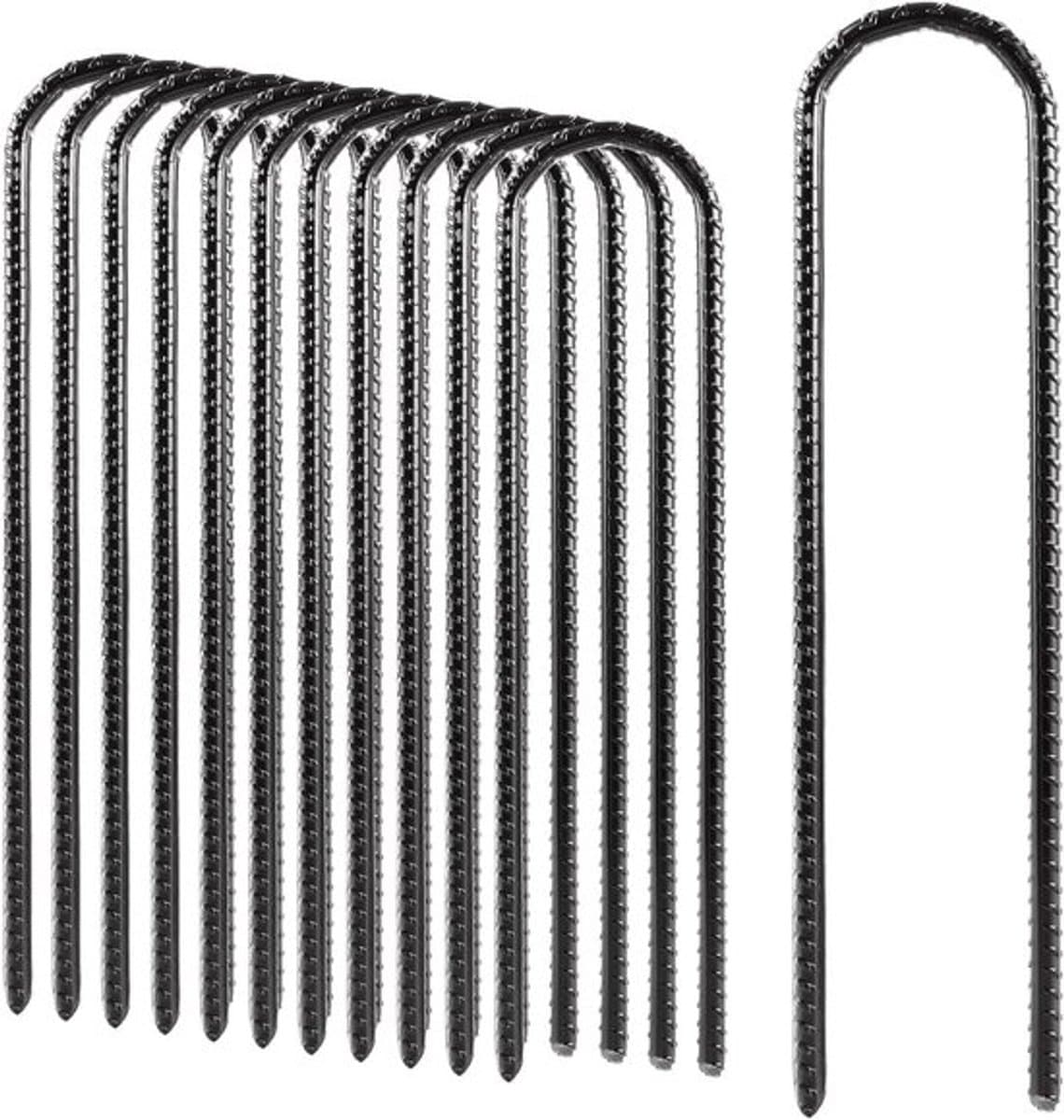 12 stuks grondankers voor trampoline en tuinhekken, 30 cm lang, schroefdraaddiameter 8 mm — afbeelding 1