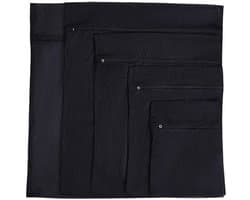 Set van 5 waszakken - Fijn gaas - Zipper - Zwart