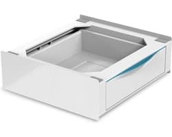 Wasmachine verhoger - Base Tower Extra L60 - universele overlappingsset - voorgemonteerd - met lade van 28 l - inclusief veiligheidsgordel - draagkracht 250 kg - wit Wasmachine verhoger