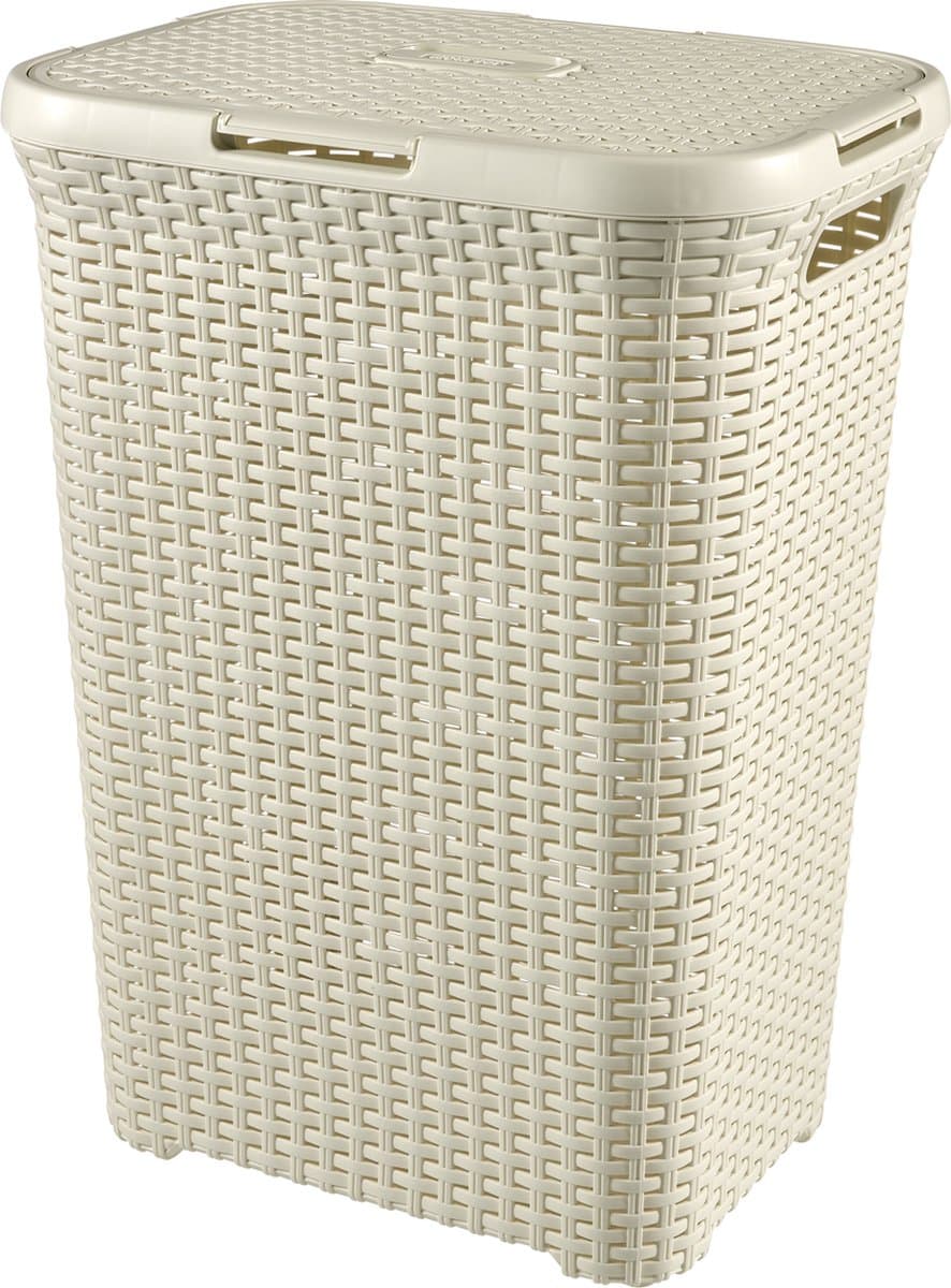 Curver Style Wasmand met Deksel - 60L - Vintage wit — afbeelding 1