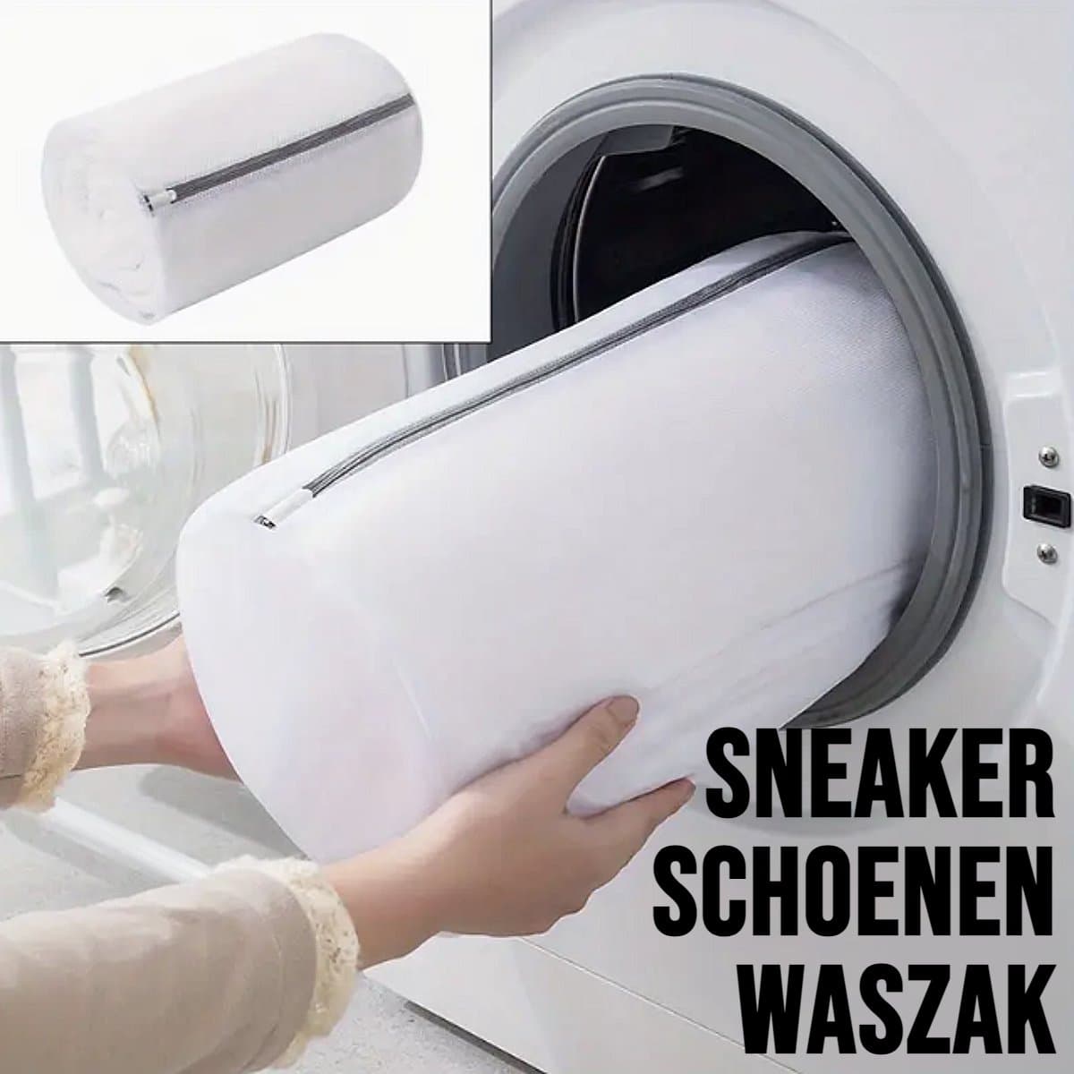 Witte Waszak voor Schoenen - Sneakers Veilig Wassen - Beschermend & Duurzaam — afbeelding 1
