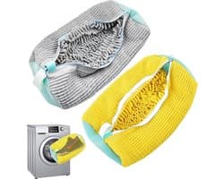 Innovatieve Schoenenzak voor Veilige Wasmachine Schoonmaak met Rits en Bescherming
