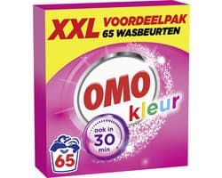 Omo XXL Waspoeder - Kleur - Omo wast door en door hygiënisch schoon - 65 wasbeurten