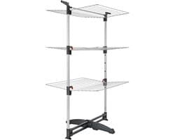 Tomado - Droogtoren Ciclone Vario - 38 meter drooglengte - Inklapbaar - Aluminium en Metaal - Met kledinghangershaken - 5 jaar garantie - Zilvergrijs — afbeelding 1