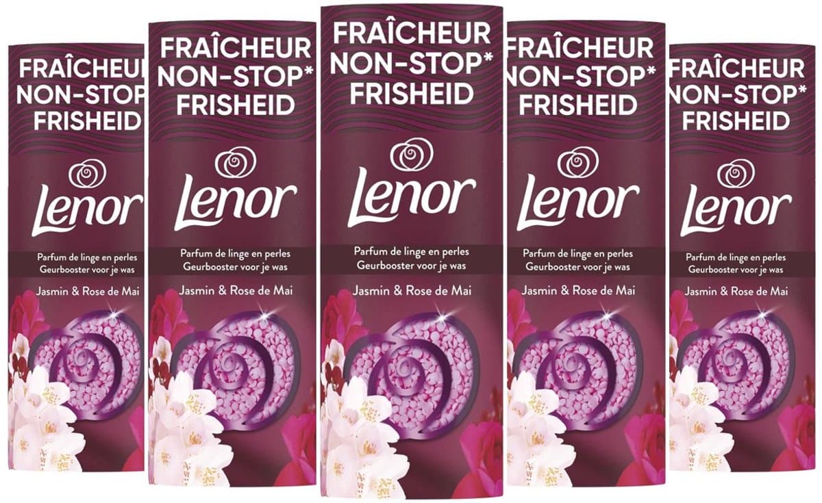 Lenor Geurbooster Jasmijn & Rose de Mai - 5 x 155 Gr Voordeelverpakking 60 Scoop — afbeelding 1