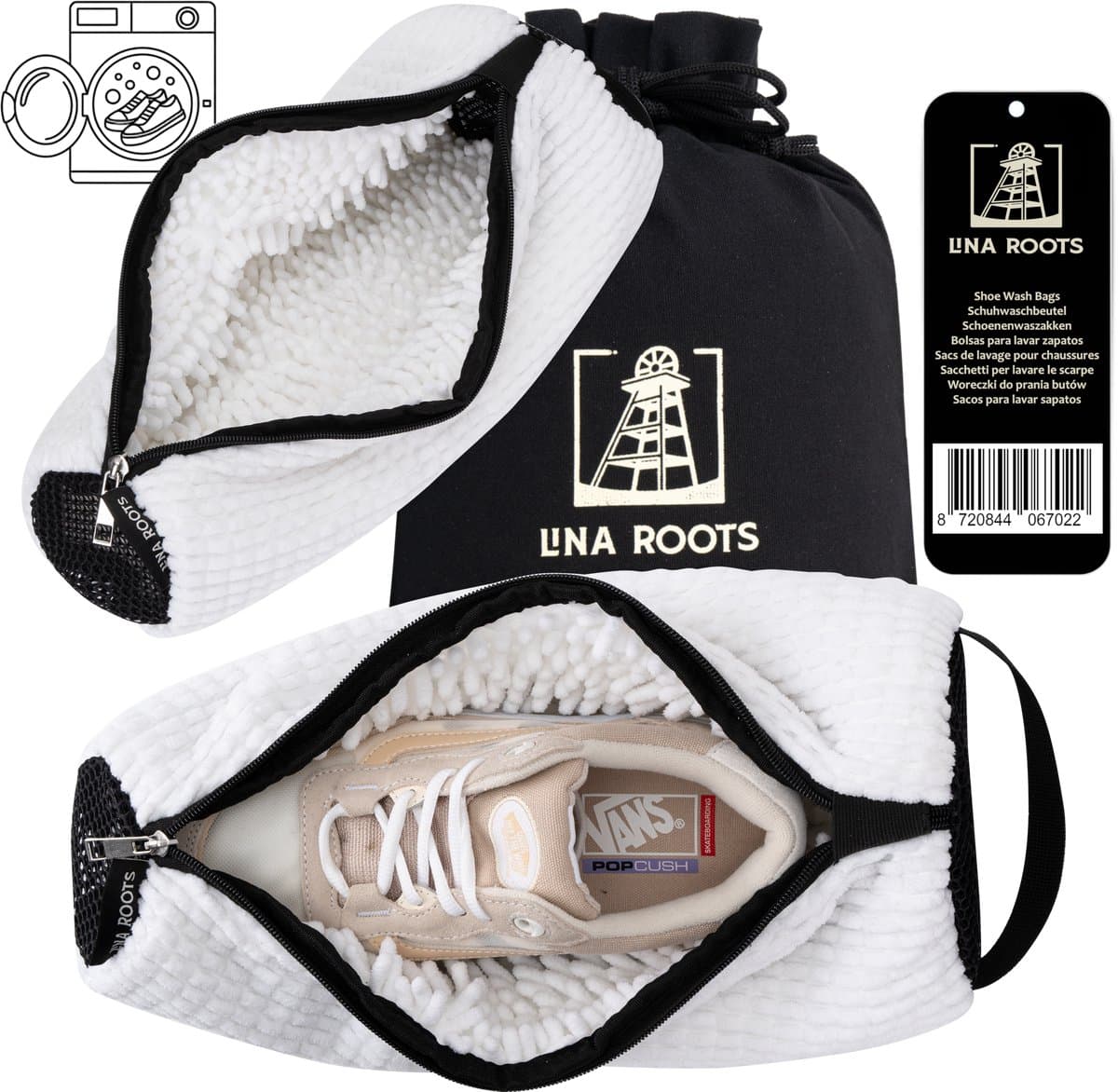 Lina Roots® Kicks Cleaner - Schoenen Waszak Set - 2 Stuks - Wasmachine Wasnet voor Sneakers — afbeelding 1