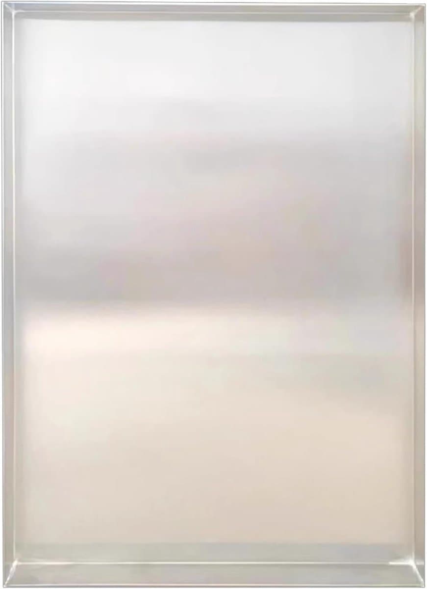 Lekbak Wasmachine - Roestvrij Staal Bak - Vloer Beschermen - Zonder Afvoer - 40x60x5cm — afbeelding 1