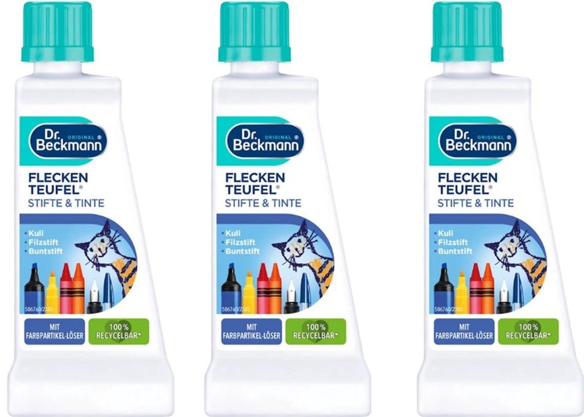 Dr. Beckmann Vlekkenduivel Pennen & Inkt – 3 x 50 ml Voordeelverpakking — afbeelding 1