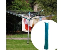 Droogmolen Beschermhoes - Droogrek Afdekking - Buiten Kleding Drogen - Winddicht Met Ritssluiting - 30 x 180 cm - Groen — afbeelding 1