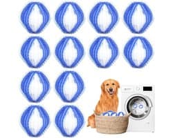Pluisballen - Wasmachine Huisdierhaarverwijderaar - Herbruikbaar - Wasmachine Pluisballen - Wasmachine Haarverzamelaar - Pluisverwijderaar - Huisdierhaar Wasballen - Wasmachine Pluisballenverzamelaar voor Kleding en Beddengoed - Blauw - 15 stuks