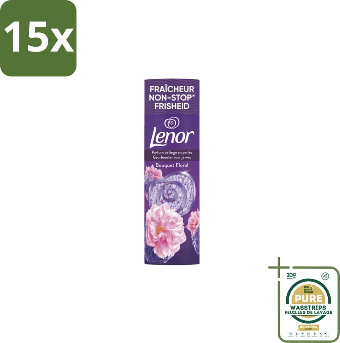15 x Lenor In-Wash Geurbooster Bloemen Boeket 19 wasbeurten 235 gr - Grootverpakking - Geurbooster - Bloemenboeket - Wasgeur - Wasverzachter - Wasmachine — afbeelding 1