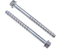 Zelfborende Beton Ankerbout M10 met Flens, Verzinkt Staal (12.5x120mm) - 10 Stuks