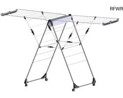 RFWR® Uitklapbaar Droogrek met 29 Meter Drooglengte - Compact en Mobiel - Ideaal voor Wasgoed en Kledinghangers