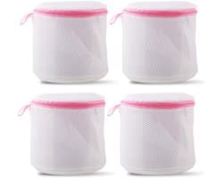 4 Stuks Bh Waszakken - 16x14 cm - BH-wasmachinetas - Wasgoed - Met Rits - Waszakje - Wasnet - Wasnetten - Herbruikbare - Geschikt Voor Intiem Ondergoed en Babykleding - Wasmachinezak Geschikt Voor bh's, Ondergoed, Sokken, Wasgoed voor Op Reis
