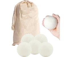 Drogerballen - Wasdrogerballen - Droogballen - Wasbol - 6 stuks - 100% biologisch afbreekbaar wol