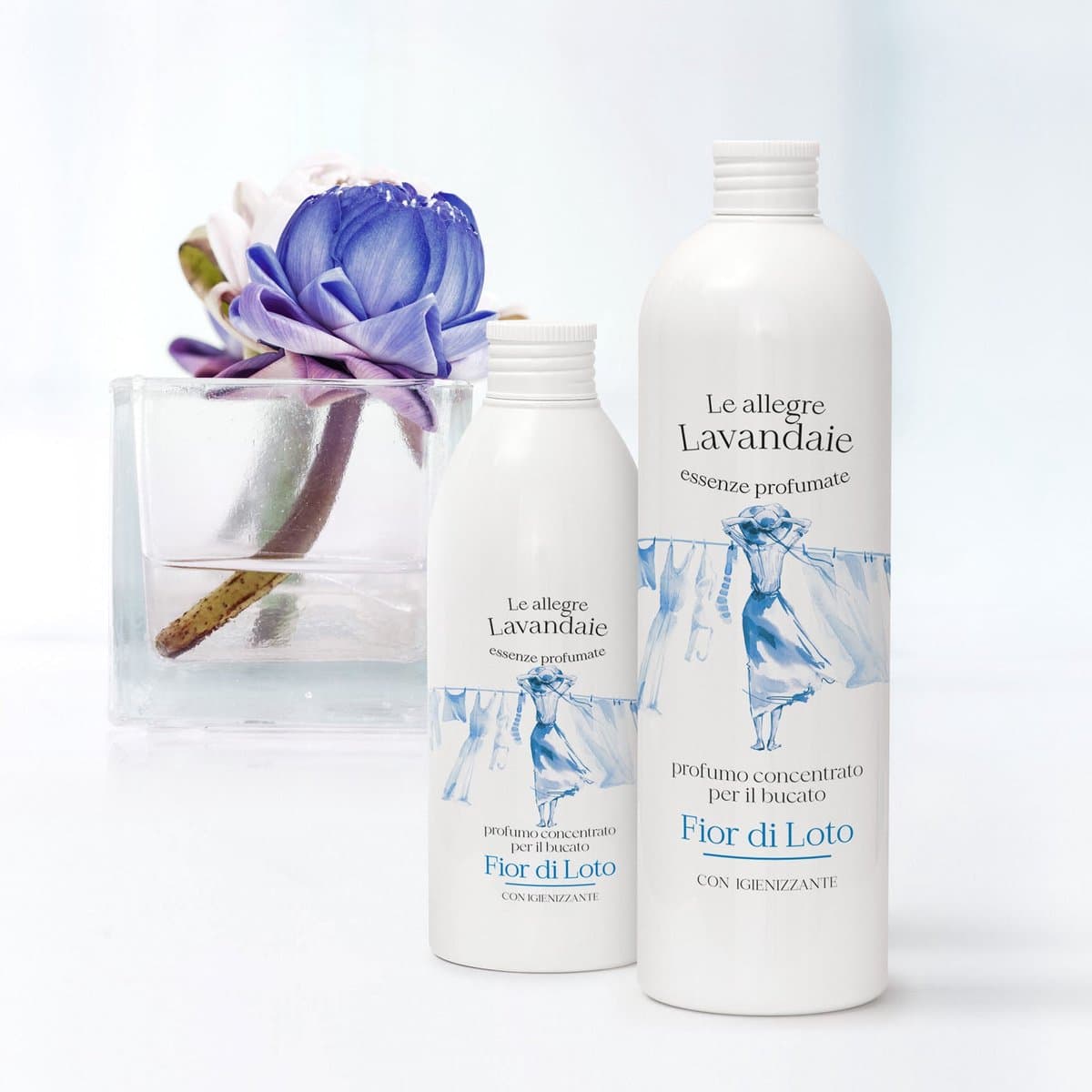 Le Allegre Lavandaie - Wasparfum-Fior di Loto - Bloemige geur - 250 ml — afbeelding 1