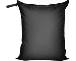 Waterdichte natte droge waszak, vuile waszak, reistas voor natte kleding met ritsen, stoffen luiertassen, multifunctionele waszakken, organizer, opbergtas voor badpakken, sportschool (1 stuk,24 x 35 inch) - zwart - XL - 60x88cm
