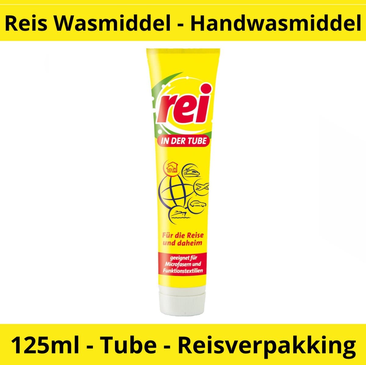 Reis Wasmiddel - Handwasmiddel - Tube 125ml - Reiswasmiddel voor vakantie - Travel - Reisverpakking - Handwas — afbeelding 1