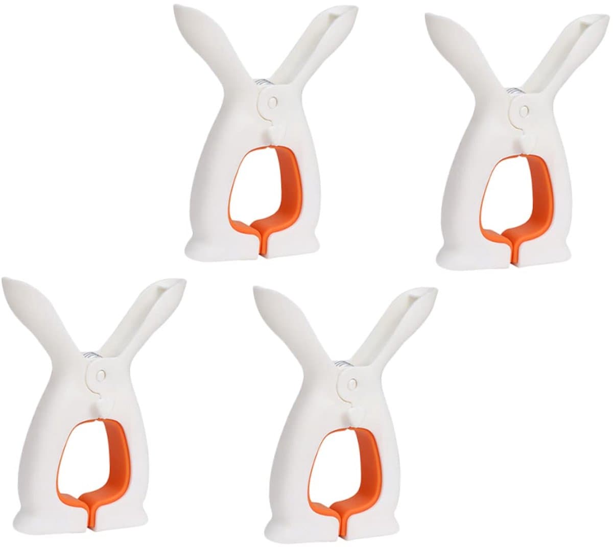 carmdering - Dekenklemmen - Waslijnklemmen - Windbestendige Klemmen - Set van 4, kunststof, sterke grip, lichtgewicht - Voor dekens, handdoeken, kleding, sjaals, hoeden, strandlakens - Perfect voor buitenlijnen en reizen - Oranje — afbeelding 1