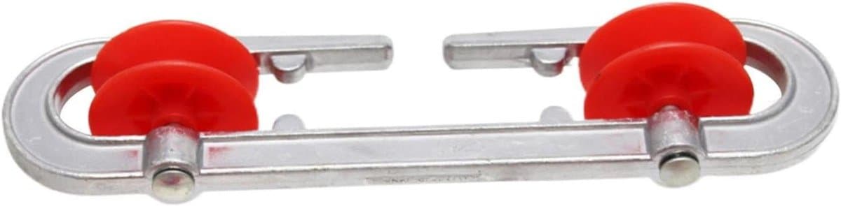 Waslijnspreider Metaal - Waslijnspanner Katrol - Efficiënt Ophangen - Voorkomt Knopen Draaiingen - 18.5 x 4.5 x 3.8 cm - Zilverkleurig — afbeelding 1