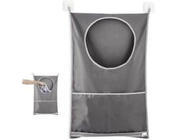 Hanging Laundry Basket voor Makkelijk Ophangen, Ruimtebesparende Waszak en Organizer voor Slaapkamer en Badkamer (Donkergrijs)
