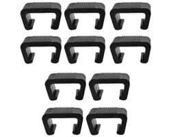 WiseGoods Premium Meubelklemmen Set 10 Stuks - Tuinmeubel Clips - Kunststof Klemmen Bank & Stoel - Meubilair Bevestiging - Zwart