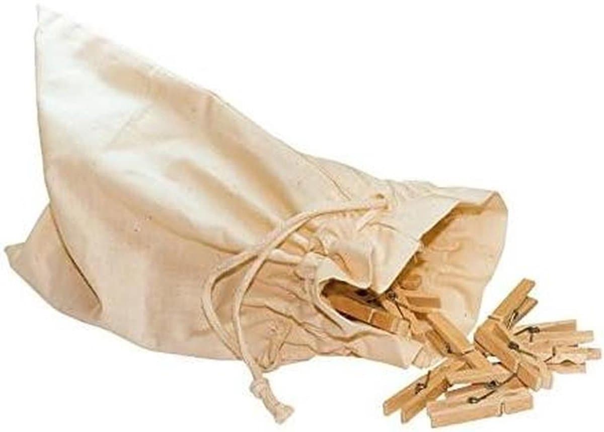 Houten Was Knijpers - Kleding Hangers - Kleding Drogen - Onbehandeld Beukenhout - 50 Stuks - Natuurlijk — afbeelding 1