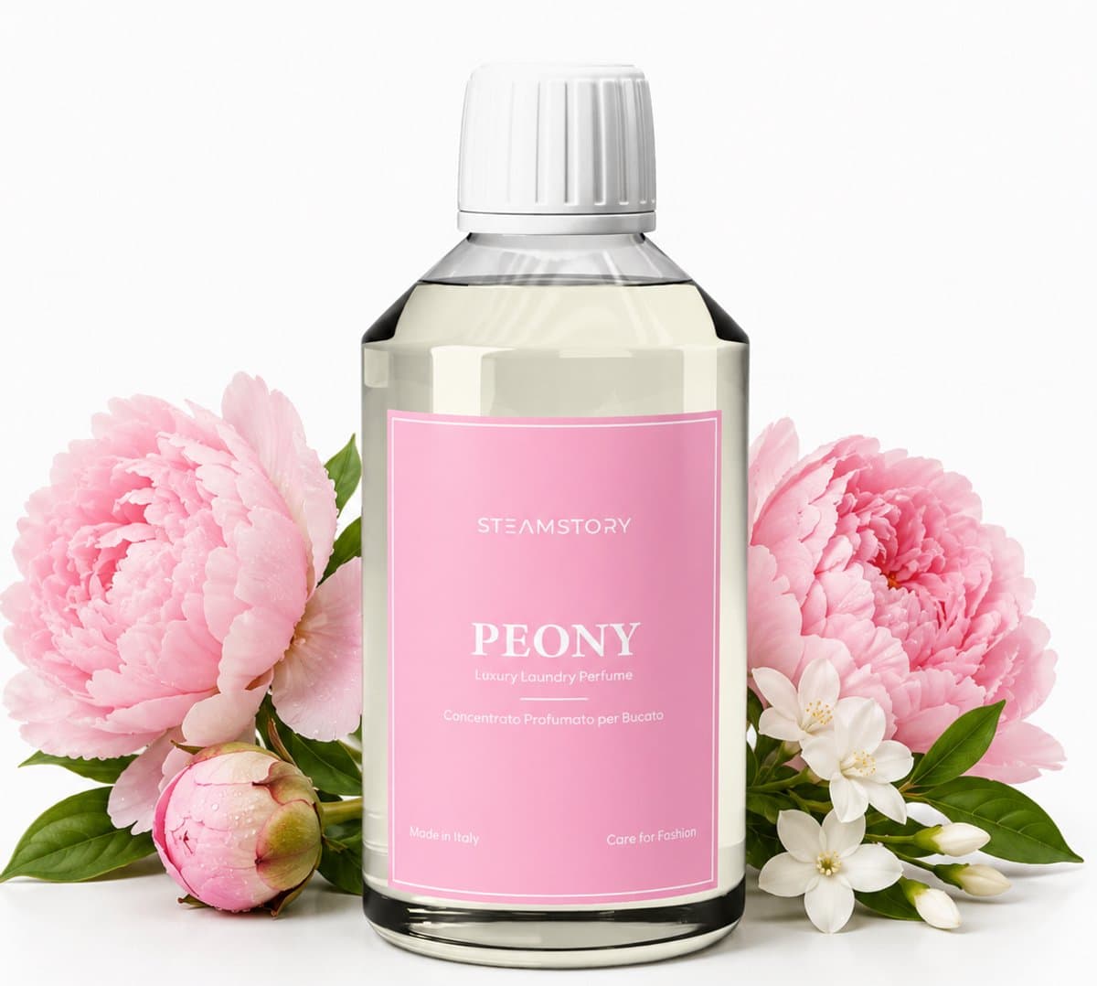 Steamstory Luxe Wasparfum Peony - Romige vanille, tonkaboon, zachte houttonen & een vleugje muskus - 250 ml — afbeelding 1