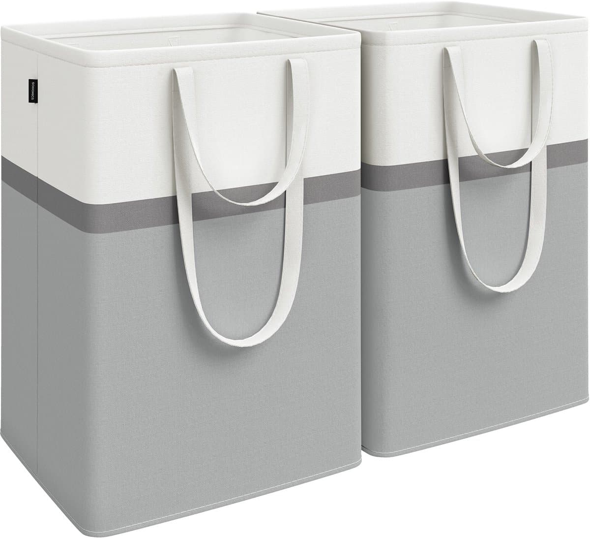 SONGMICS - Wasmand - Wassorteerder - Set van 2 - Opvouwbaar - Handgrepen - Badkamer - 110L — afbeelding 1
